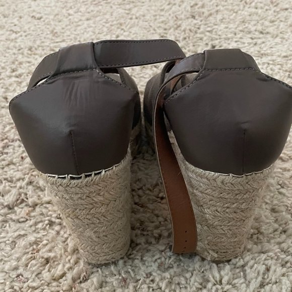 Steve Madden Josey Platform Espadrille Sandal Gray Taupe - 9 - Picture 5 of 5